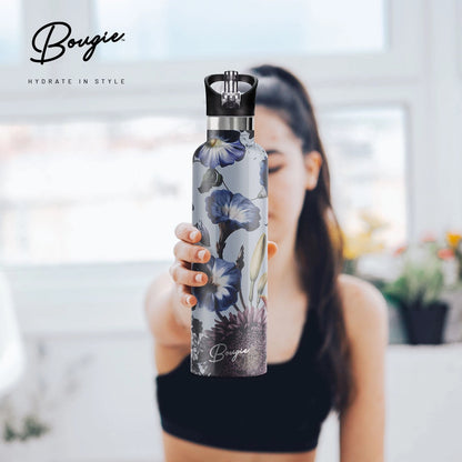 Nordic Fleur | Morning Glory 25 oz Insulated Water Bottle