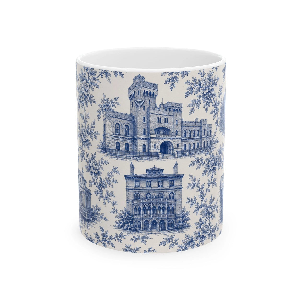 Park Slope Toile De Jouy Chinoiserie Ceramic Mug