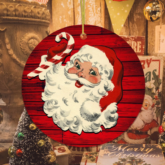 Vintage Santa Claus Ceramic Ornament