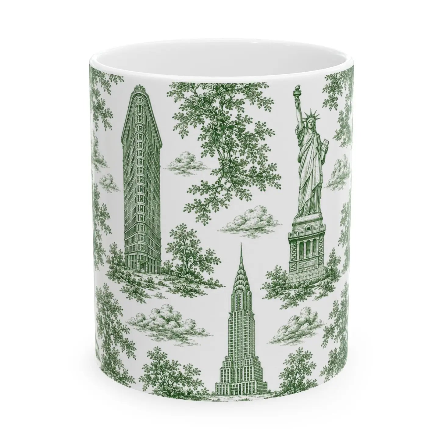 Manhattan Toile De Jouy Chinoiserie Ceramic Mug