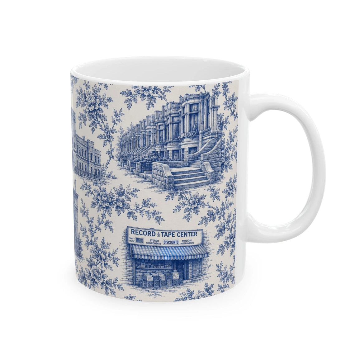 Park Slope Toile De Jouy Chinoiserie Ceramic Mug