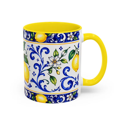 Little Italy Amalfi Blue & Lemon 11oz Mug - Zesty Lemons