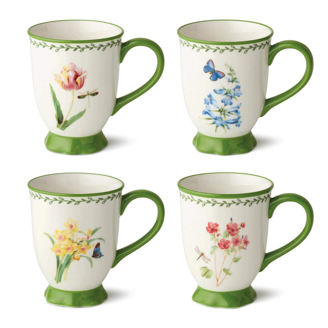 Mirabella Footed Mug 14 oz. 4 Asst Set of 12