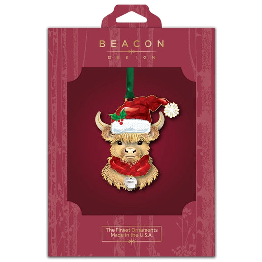 Highland Cow Brass Ornament