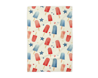 July 4th Popsicle Patriotic Waffle Weave Towel - NY Gift Boutique