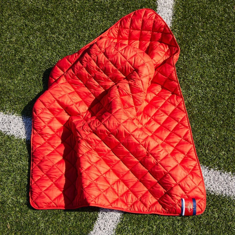 Red Waterproof Quilted Puffer Blanket