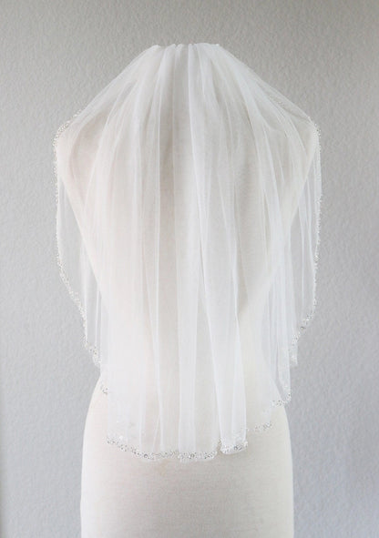 Beaded Edge Communion Veil