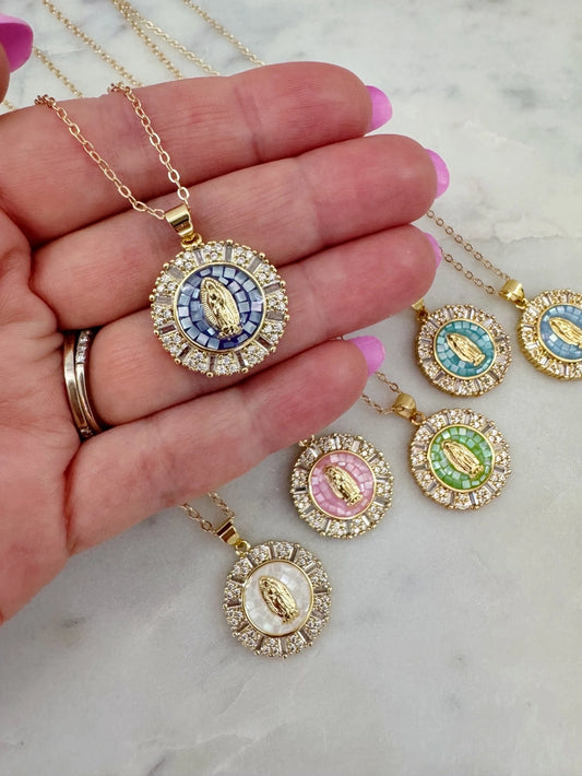 Virgin Mary Religious Necklace
