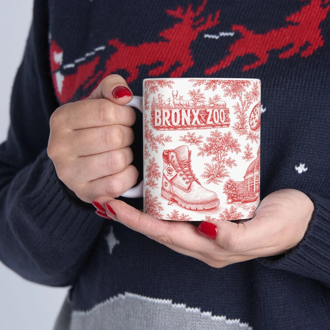 Bronx Toile De Jouy Chinoiserie Ceramic Mug