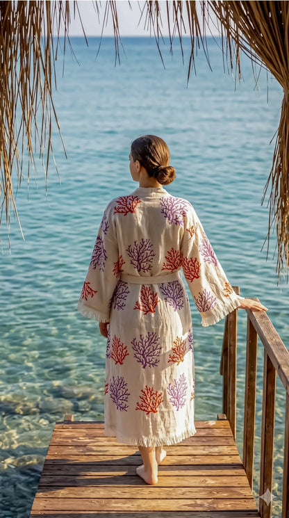 Summer Kimono Turkish Cotton Robe - NY Gift Boutique