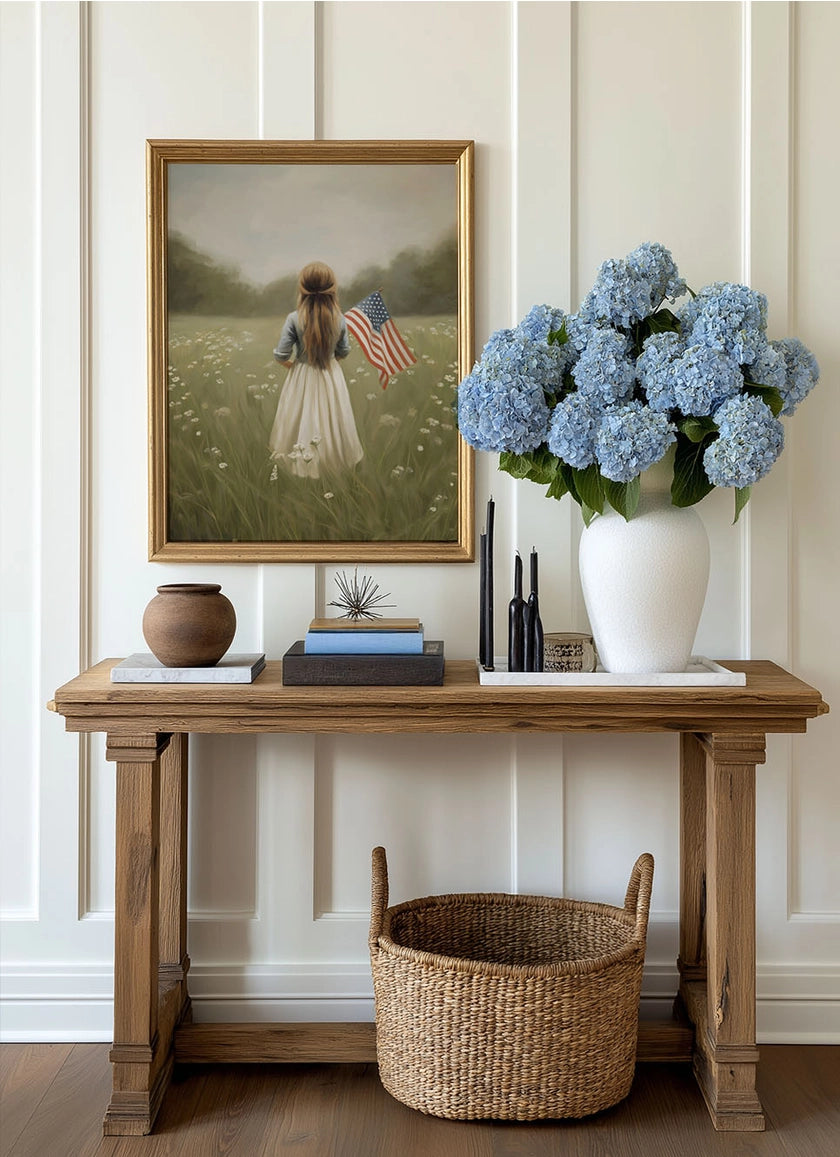 Florence with Flag Unframed Art Print - NY Gift Boutique