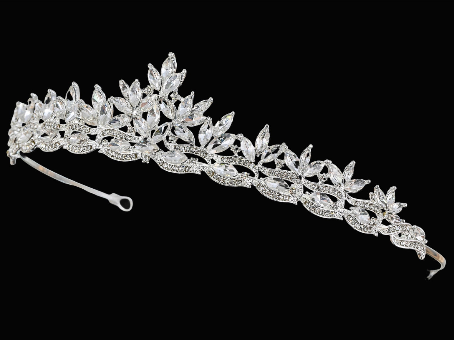 Royal Crystal Bridal Tiara - Silver - NY Gift Boutique