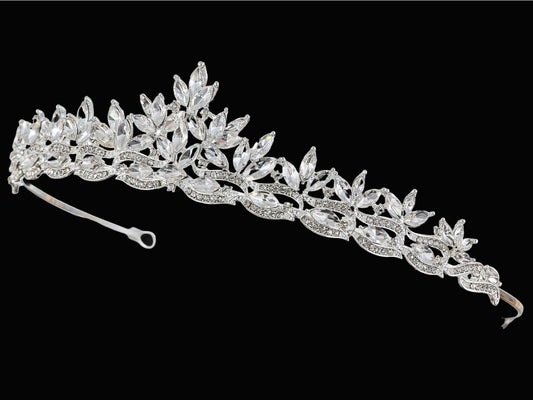 Royal Crystal Bridal Tiara - Silver - NY Gift Boutique