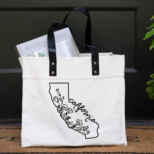 State Outline Custom Market Tote