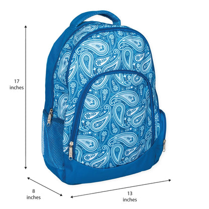 Blue Paisley Backpack