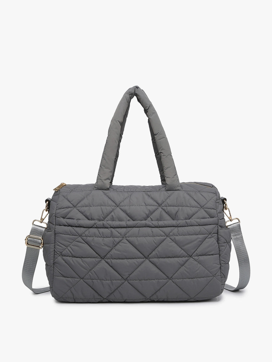 Billie Quilted Nylon Satchel