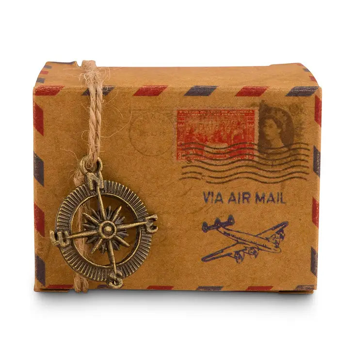 Vintage Inspired Airmail Favor Box Kit - Set of 10