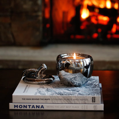 Silver Apple Candle - Honeysuckle & Jasmine