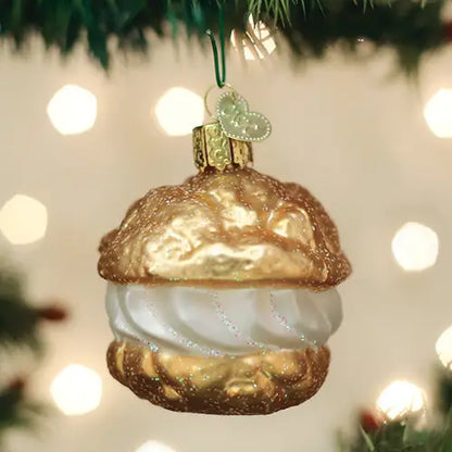 Cream Puff Glass Ornament