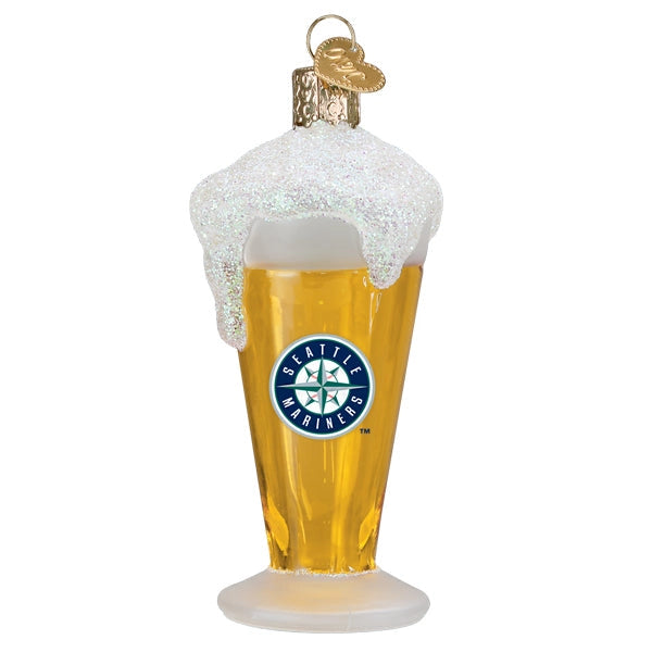 Mariners Glass of Beer Blown Glass Ornament