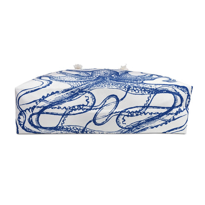Blue Octopus Beach Tote Bag