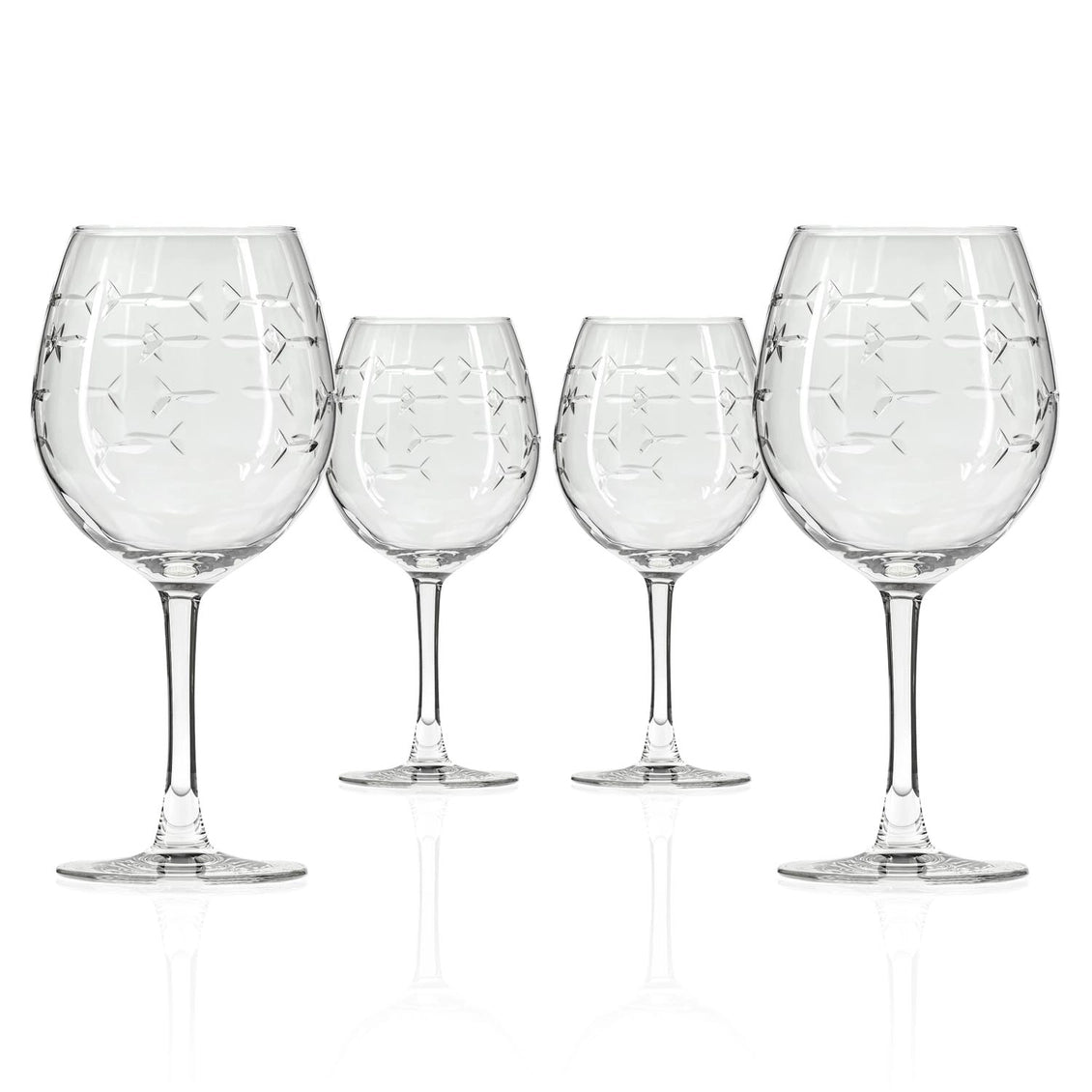 School of Fish 18oz Balloon Wine Glass | Set of 4 - Thumbnail 3
