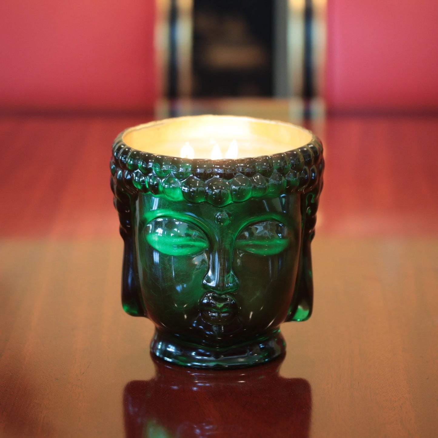 Cleopatra 24K Gold Emerald Glass Candle