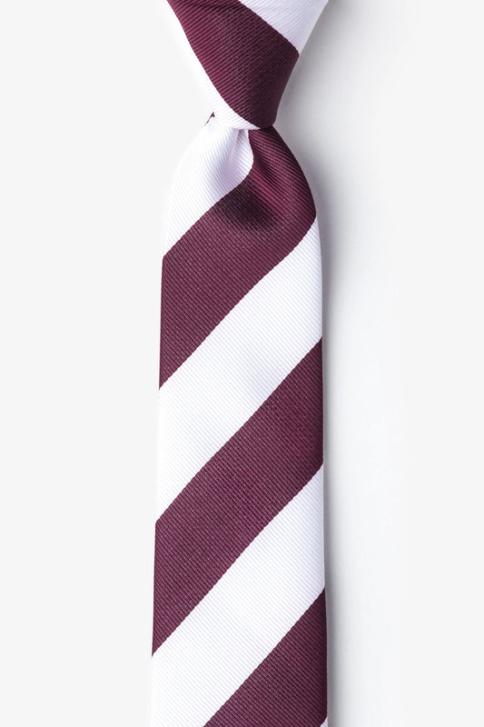 Maroon and White College Collegiate Stripe - School Colors