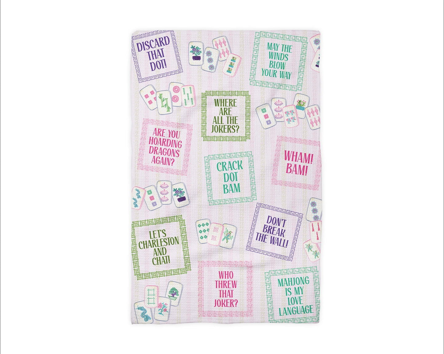 Mahjong Sayings Kitchen Towel