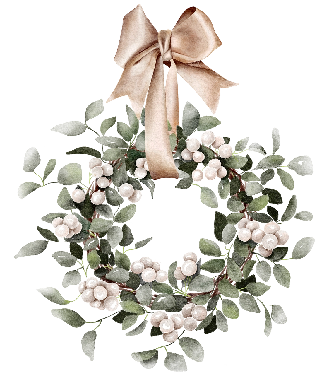 Neutral Christmas Wreath - Ice Bucket