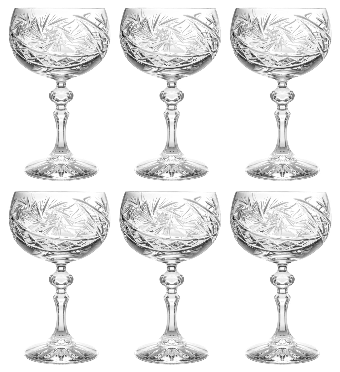 Crystal Champagne Saucer, 8 oz., Set of 6