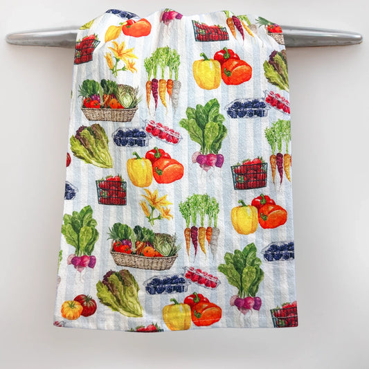Vegetable Pattern Tea Towel - NY Gift Boutique