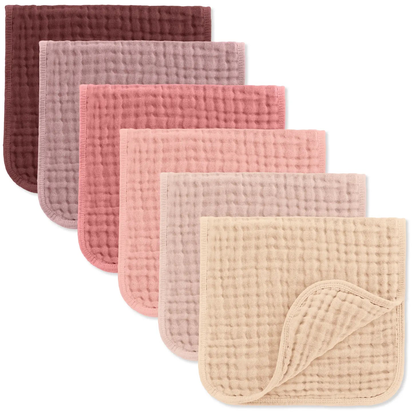 Comfy Cubs Muslin Burp Cloths, Pack of 6