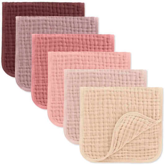 Comfy Cubs Muslin Burp Cloths, Pack of 6