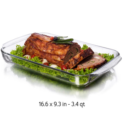 Libbey Baker's Basics 3 Piece Glass Casserole Baking Dish Set