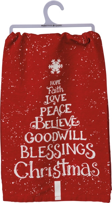 Hope Faith Love Peace Kitchen Towel