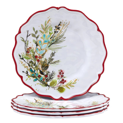 Christmas Gatherings 12pc Melamine Dinnerware Set