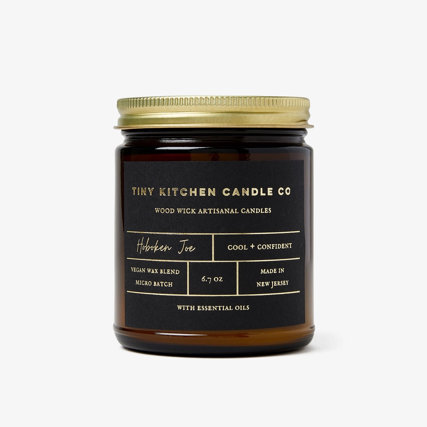 Hoboken Joe Wood Wick Candle- 8 oz.