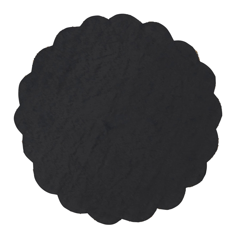 Black & White Beaded Pinwheel 14" Round Placemat Set of 4