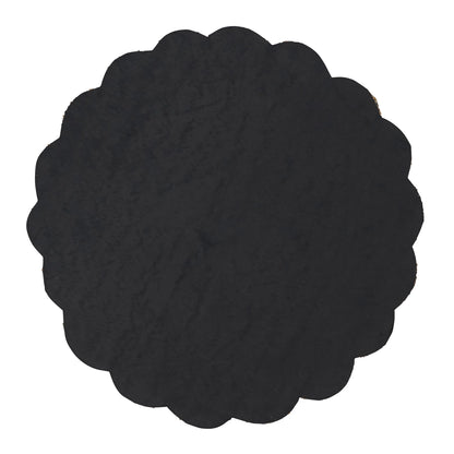 Black & White Beaded Pinwheel 14" Round Placemat Set of 4