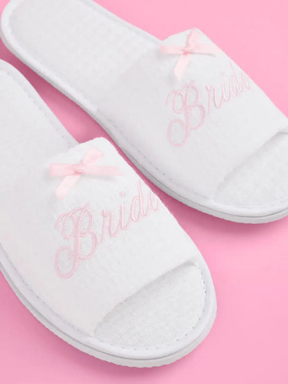 Pampered Bride Waffle Slippers