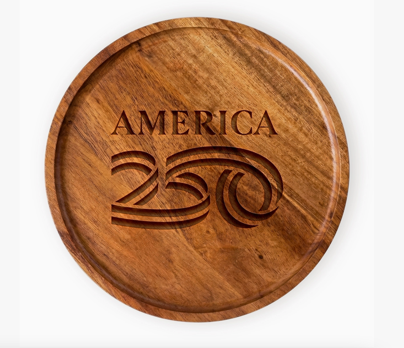 America250™ Engraved Acacia Wood Tray - Officially Licensed