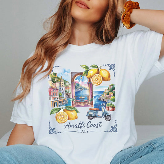 Amalfi Coast Italy Scenes Graphic Tee