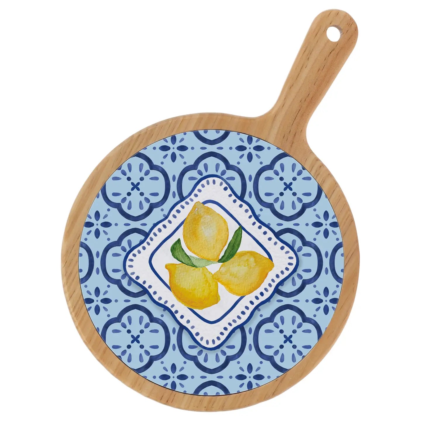 Amalfi Lemons Bamboo & Ceramic Cheese Board