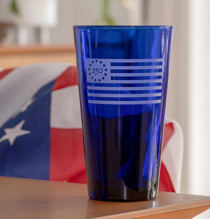 America250™ Betsy Ross Flag 17oz Cobalt Pint | Set of 12