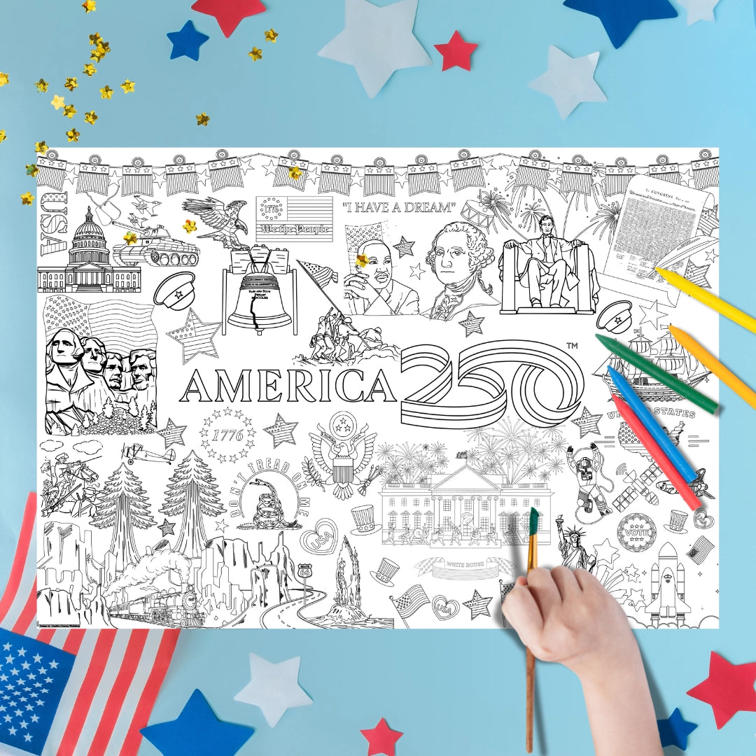 America 250 Coloring Placemats - 8 Sheets
