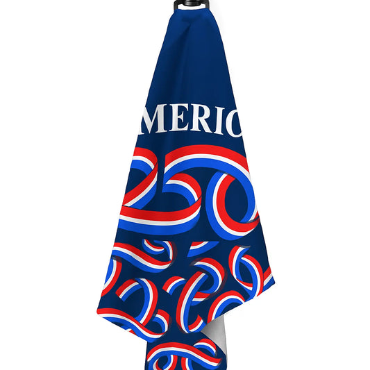 America 250 Patriotic Premium Microfiber Golf Towel - NY Gift Boutique
