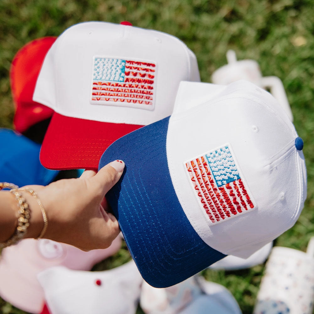 American Flag Two-Toned Hat
