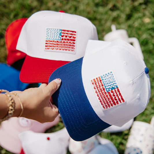 American Flag Two-Toned Hat