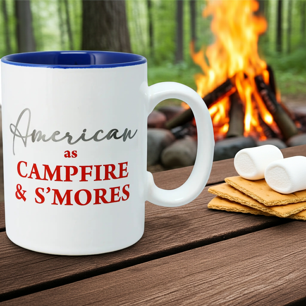 "American as Campfire & S'Mores" Mug - Thumbnail 3